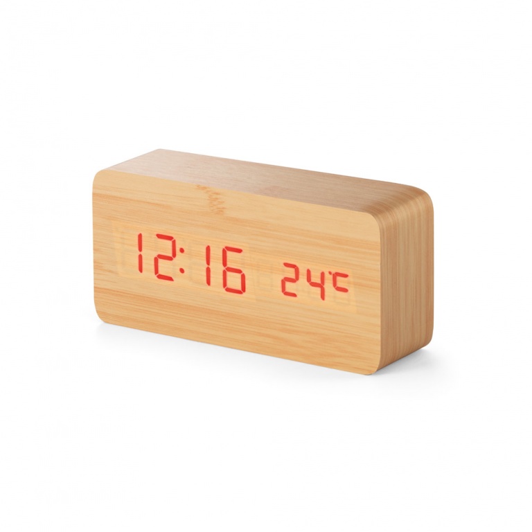 Brinde Relógio de Mesa de Madeira com Caixa de Presente