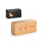 Brinde Relógio de Mesa de Madeira com Caixa de Presente