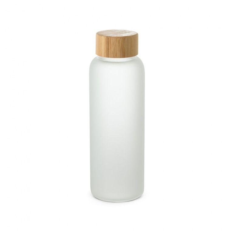 Squeeze de vidro borossilicato fosco com tampa em bambu personalizada para brinde-3