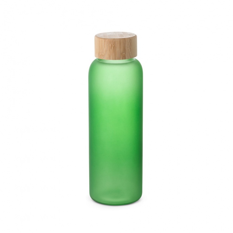 Squeeze de vidro borossilicato fosco com tampa em bambu personalizada para brinde-6